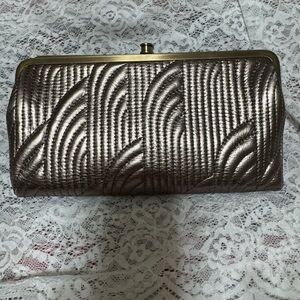 HOBO Quilted Metallic Clutch